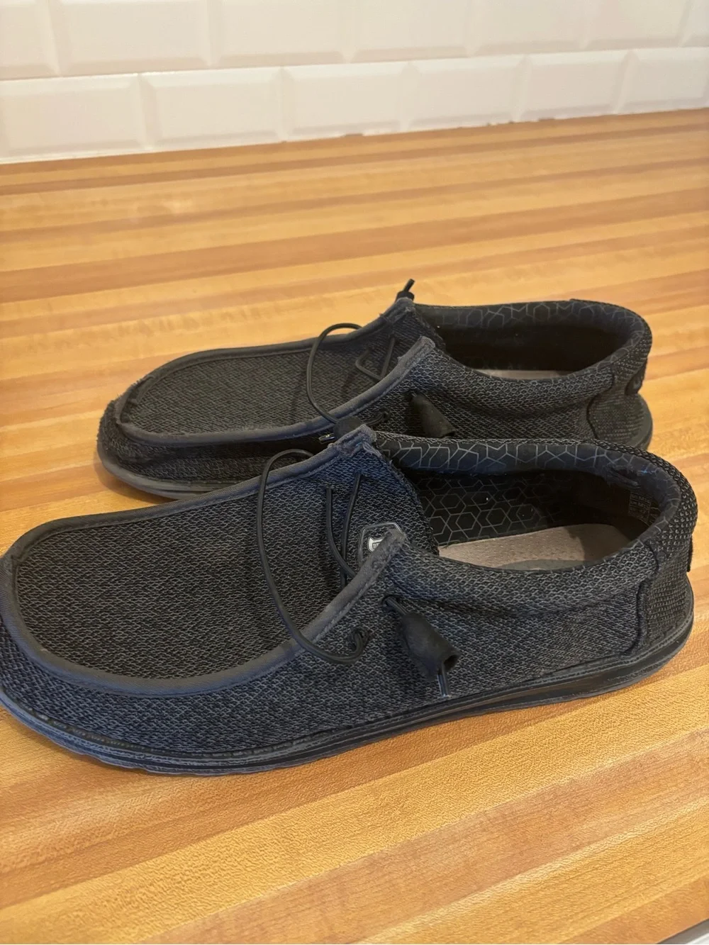 Hey Dude Men's Charcoal Black Slip-On Loafers